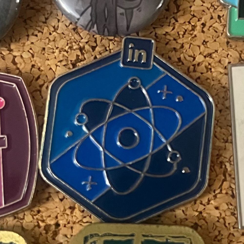 Blue Atomic Enamel Pin